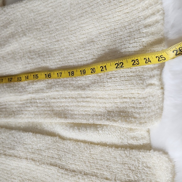 Vintage yellow cottagecore Timeless chunky knit open front cardigan sweater - Picture 8 of 8